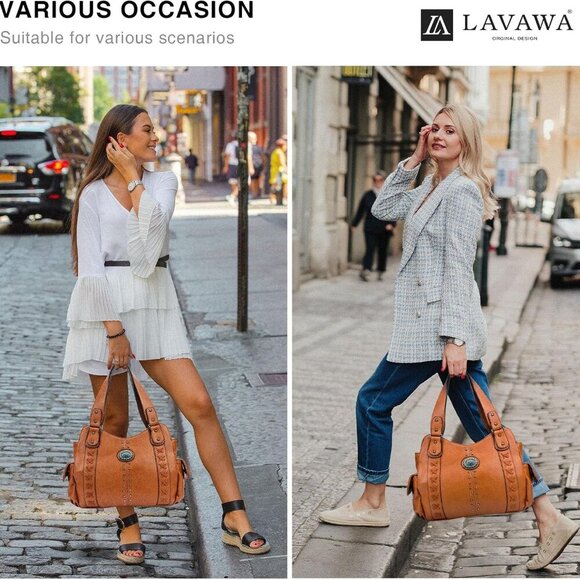 Tote Bag for Women Large Western Purse Ladies Top Handle Shoulder Handbags Vinta - Picture 2 of 7